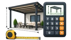 Patio cover measurement preview