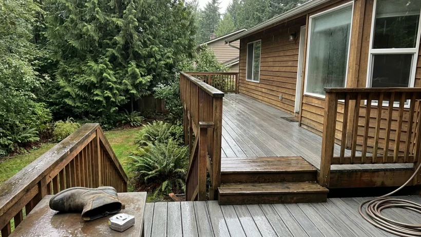 How Western Washington rain affects a deck