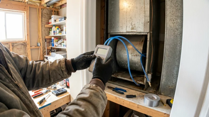 How HVAC professionals test for duct leakage