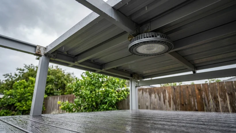 Choose fixtures for a damp, exposed outdoor setting