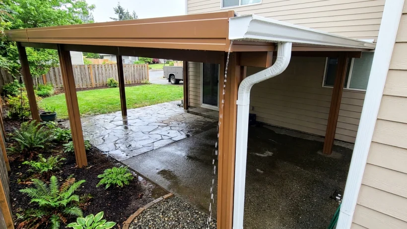 How roof coverage, slope, and runoff affect rain protection