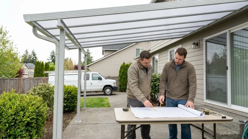 Plan lighting before the patio cover is installed