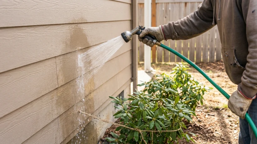 Spring: clean gently and check shaded walls