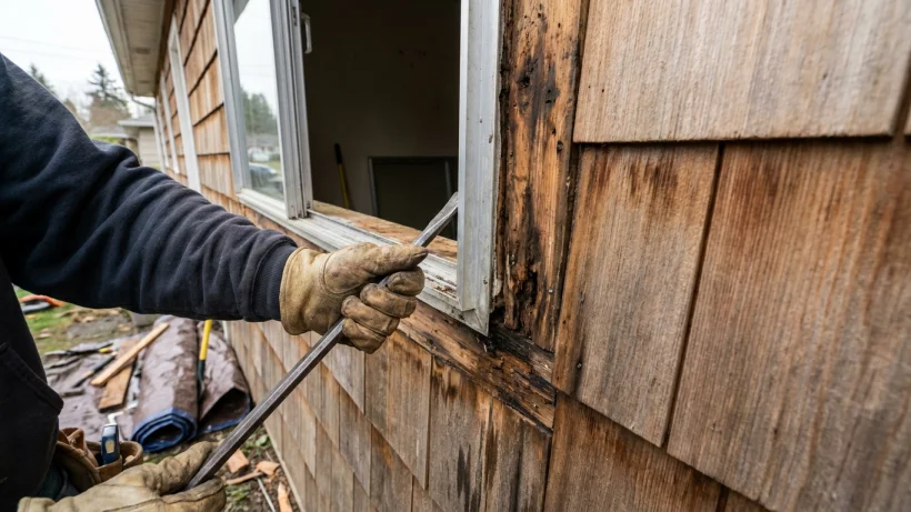 Hidden moisture damage and deteriorated framing