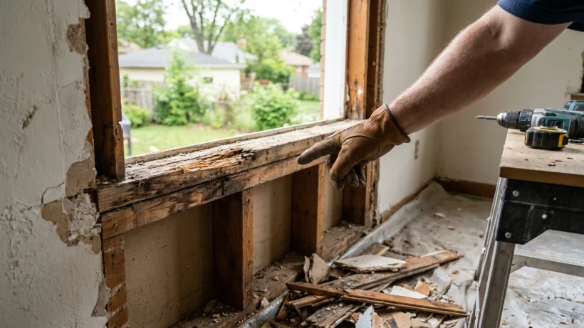 Addressing Rotted Window Sills During Replacement
